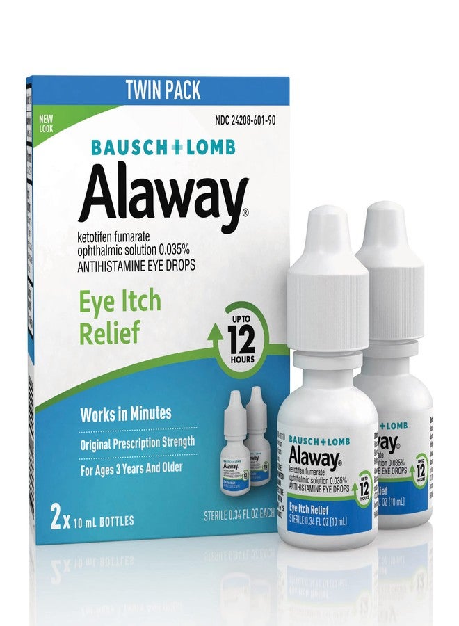 Alaway Antihistamine, Eye Itch Relief Drops, Twin Pack, 0.34 fl oz Each - Image 2